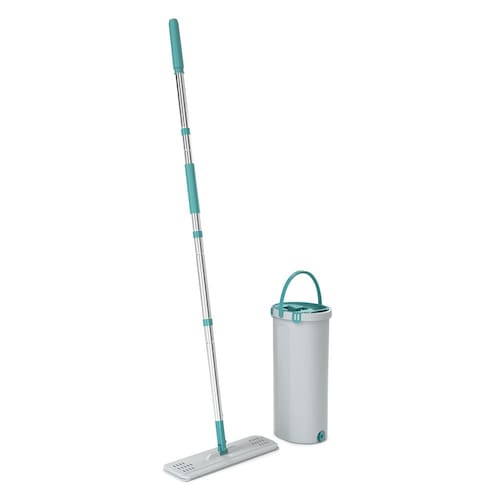 Mop Lava e Seca FlashLimp Fit com Balde 2,5L e Refil – Cinza/ Verde Esmeralda Menor preço em Mop Lava e Seca FlashLimp Fit com Balde 2,5L e Refil – Cinza/ Verde Esmeralda
