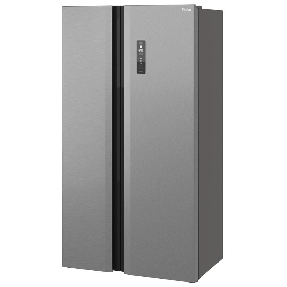 Geladeira Philco Side By Side PRF504I com Tecnologia Smart Cooling Inox – 489 Litros - 220v