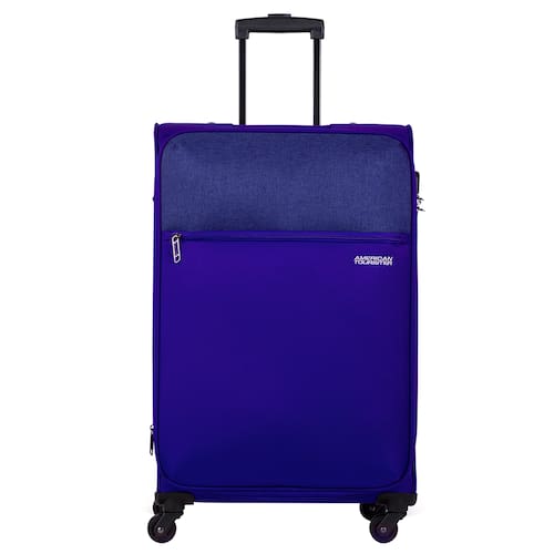imagem-Mala de Viagem Média American Tourister Frankfurt com Rodas Giro 360° em Poliéster Azul – By Samsonite