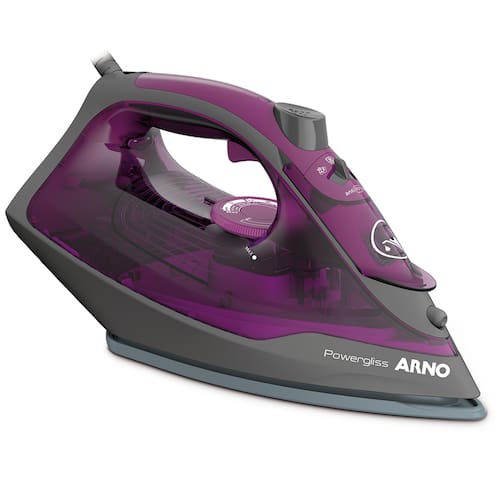 Ferro de Passar a Vapor Base Cerilium com Função Spray Arno FPO1 Powergliss Cinza/Roxo 1520W é boa?