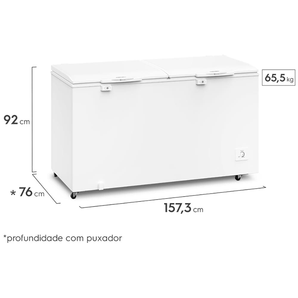 Freezer Horizontal Electrolux H550 2 Portas - Branco | Extra