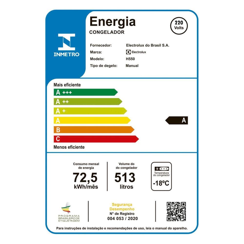 Freezer Horizontal Electrolux H550 2 Portas - Branco | Extra