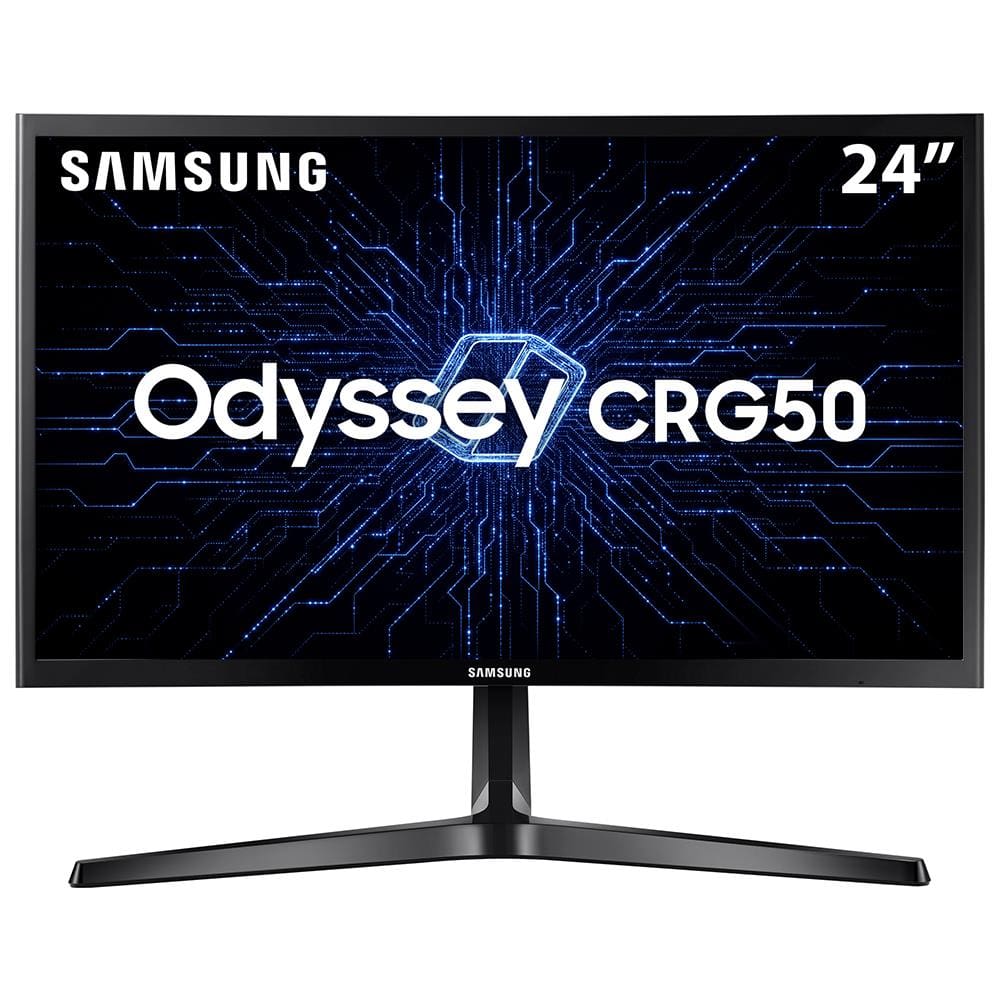 Monitor Gamer Curvo Samsung 24\", FHD, 144 Hz,HDMI, DP, Freesync, Preto, Série CRG50