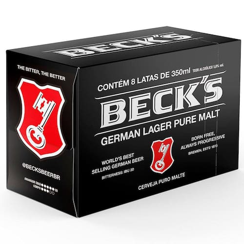 Cerveja Becks Puro Malte Lata 350ml Pack - 8 Unidades é boa?