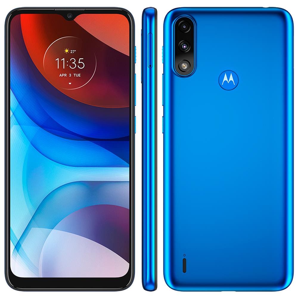 Smartphone Motorola Moto E7 Dual Chip Android 10 Tela 6.5” 64GB Câmera 48MP + 2MP Frontal 5MP – Cinza Metálico