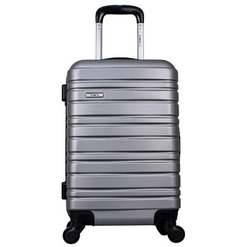 Mala de Bordo Yins Brasil YS21066PA com Rodas Giro 360° em ABS 20 - Prata