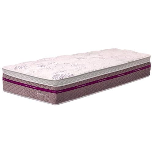 Menor preço em Colchão Solteirão Hellen Suntuoso Relax Magnético com Infravermelho e Molas Ensacadas 33x96x203cm - Lilás/Branco