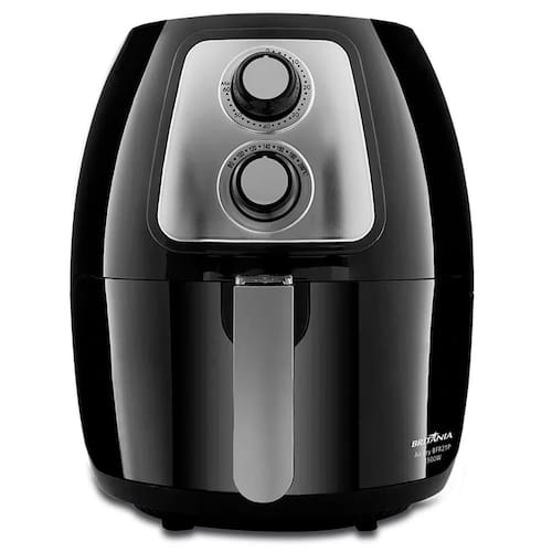 imagem-Fritadeira Sem Óleo Air Fry Britânia Air Flow 360° BFR21P 4L - Preta - 110V