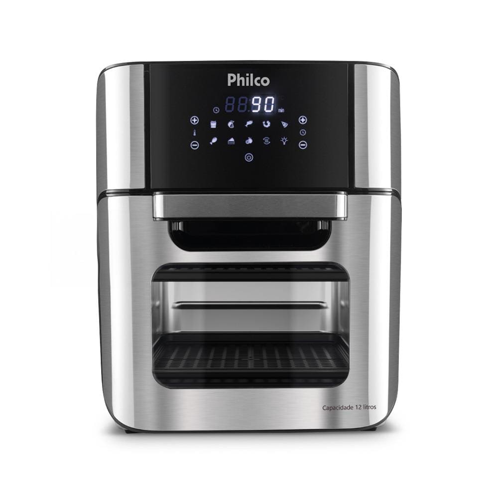 Fritadeira Elétrica Sem Óleo Air Fry Philco Oven PFR2200P 12L - Preta
