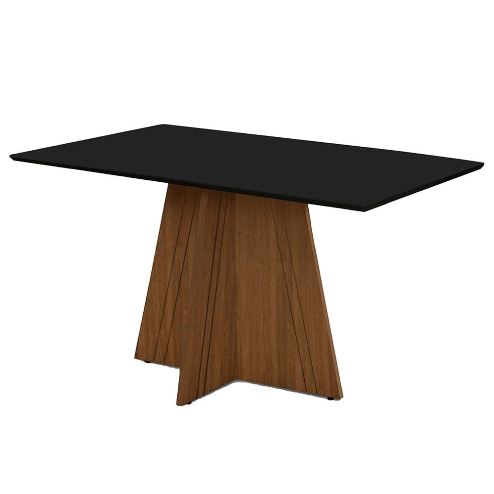 Mesa de Jantar Retangular Dobuê Dublin - Cedro/Preto