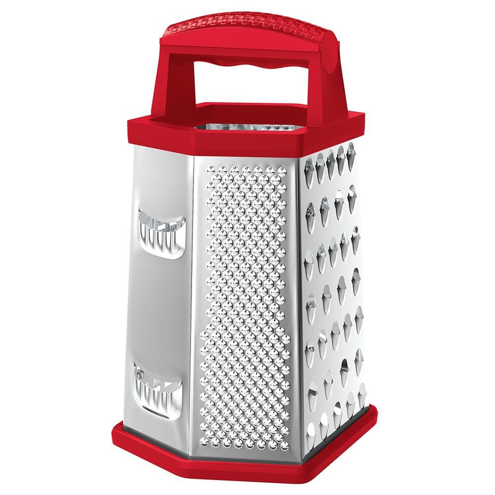 Ralador 6 Faces 8 Inox Euro Home - Vermelho