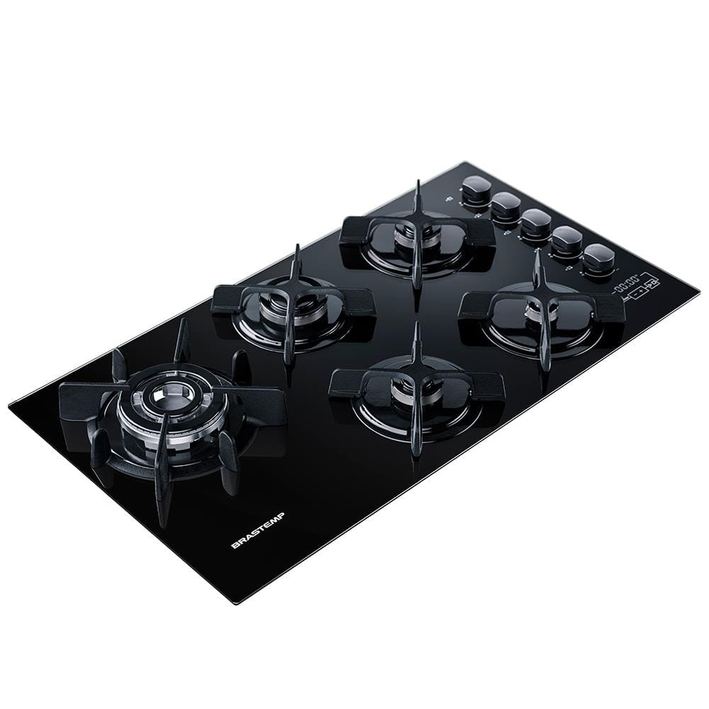 Cooktop 4 Bocas Brastemp A Gas Glp Preto Ative Bdt62 | Extra