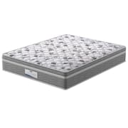 Colchão King Size Probel Century D28 com Molas Ensacadas e Pillow Euro 32x193x203cm - Branco/Cinza