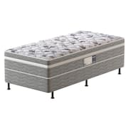 Cama Box Conjugada Solteiro Probel Advanced com Espuma D28 54x88x188cm – Branco e Cinza