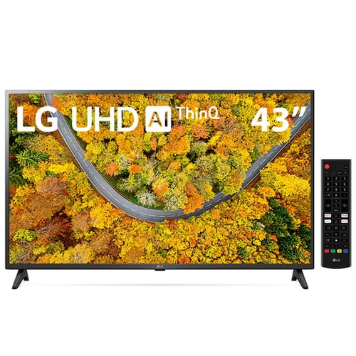 Smart TV 43" LG 4K LED 43UP7500PSF WiFi, Bluetooth, HDR, Inteligência Artificial ThinQ, Google, Alexa e Airplay2 - 2021 Menor preço em Smart TV 43" LG 4K LED 43UP7500PSF WiFi, Bluetooth, HDR, Inteligência Artificial ThinQ, Google, Alexa e Airplay2 - 2021