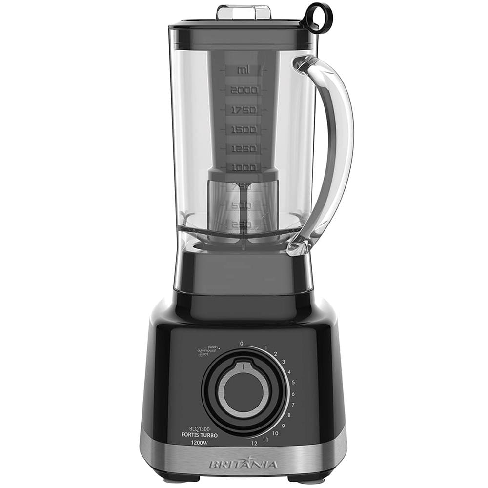 Liquidificador Britânia BLQ1300 Fortis Turbo 12 Velocidades + Pulsar 1200W - Preto