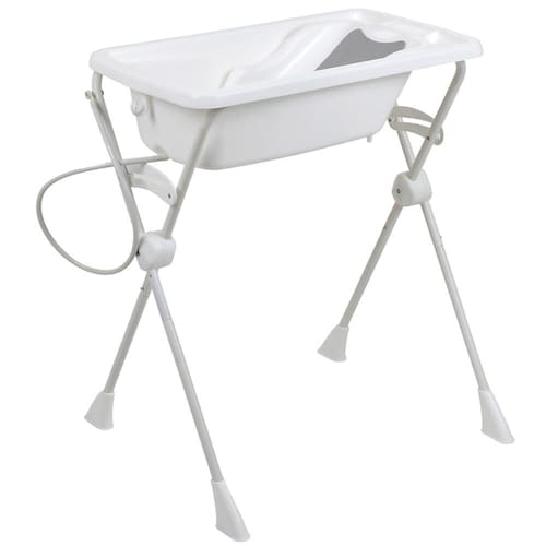 imagem-Kit Banho Banheira Burigotto com Suporte e Assento Redutor - Branco