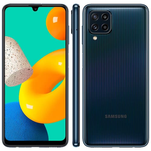 Smartphone Samsung Galaxy M32 Preto 128GB, 6GB RAM, Câmera Quádrupla, Selfie de 20MP, Tela Infinita de 6.4" de 90Hz, Octa Core e Bateria de 5000mAh Menor preço em Smartphone Samsung Galaxy M32 Preto 128GB, 6GB RAM, Câmera Quádrupla, Selfie de 20MP, Tela Infinita de 6.4" de 90Hz, Octa Core e Bateria de 5000mAh