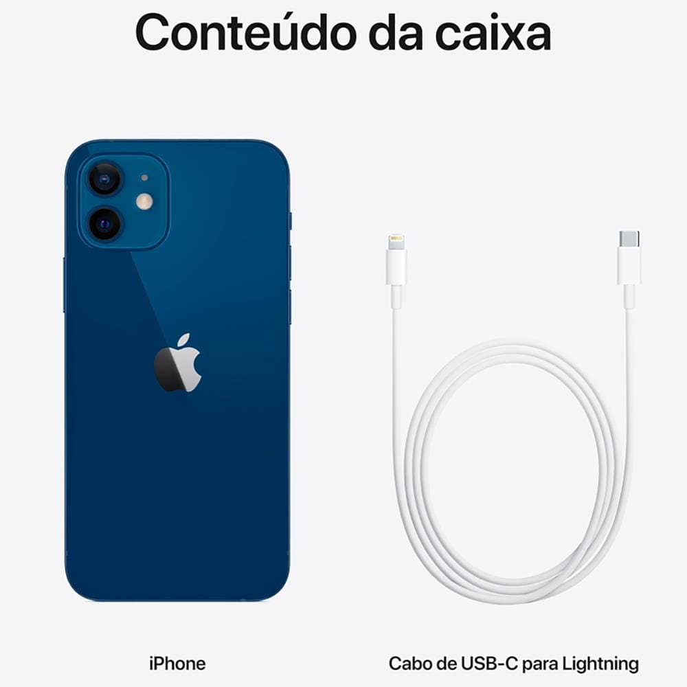iPhone 12 Apple 64GB Azul Tela de 6,1”, | Extra