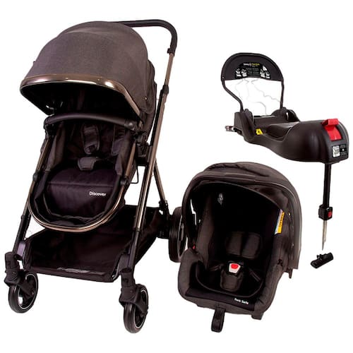 Carrinho de Bebê Safety 1st Travel System Discover Trio Chrome - Black Menor preço em Carrinho de Bebê Safety 1st Travel System Discover Trio Chrome - Black