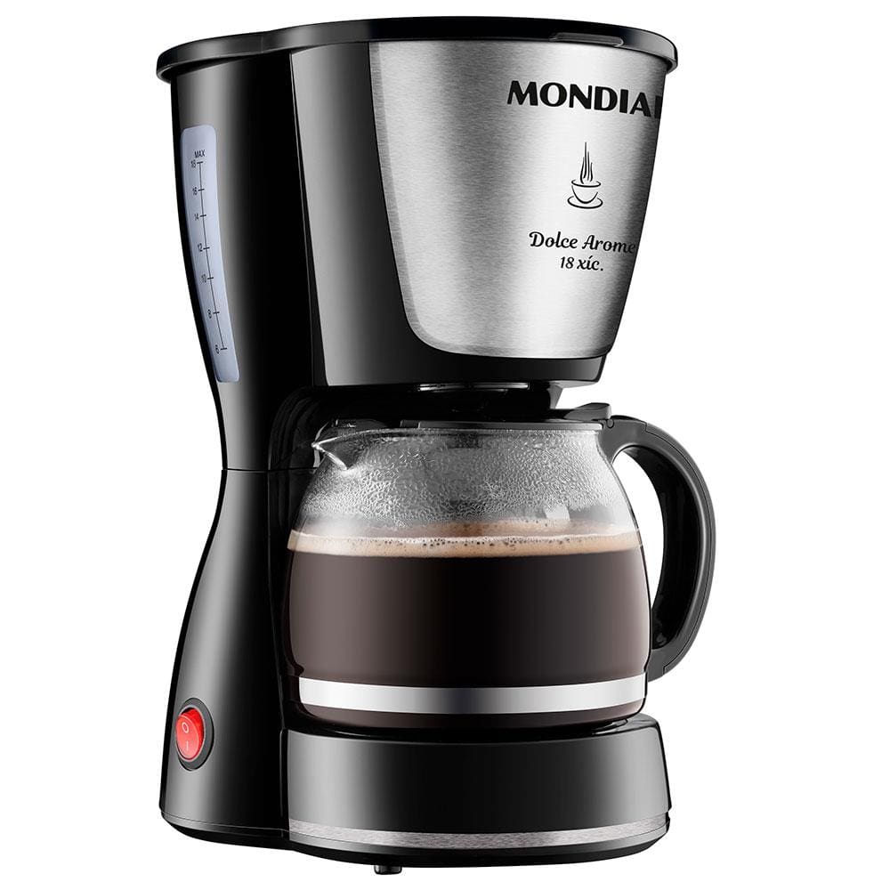 Cafeteira Elétrica Mondial Dolce Arome Inox C-30 18 Xícaras - Preta