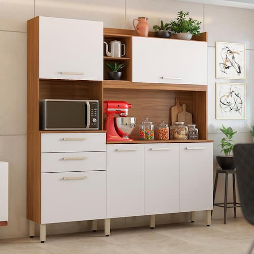 Cozinha Compacta Demóbile Savoy com 6 Portas, 2 Gavetas e 2 Prateleiras - 178cm de largura é boa?