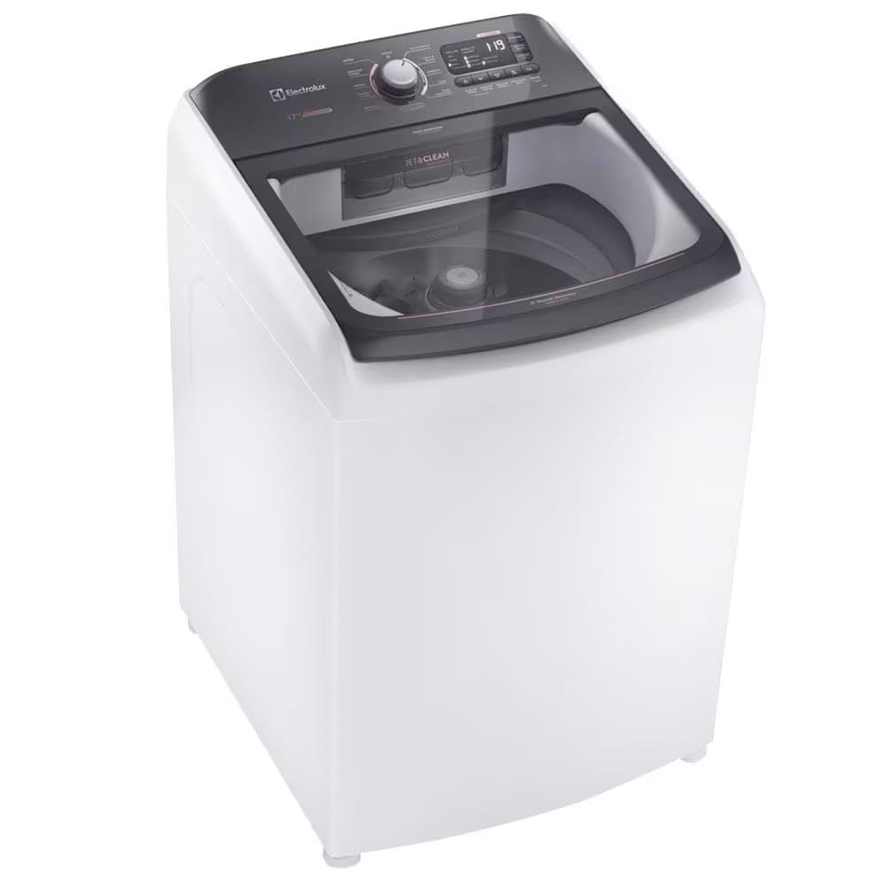 Lavadora de Roupas Electrolux LEC17 Premium Care com Cesto Inox, Jet&Clean e Time Control Branca – 17kg