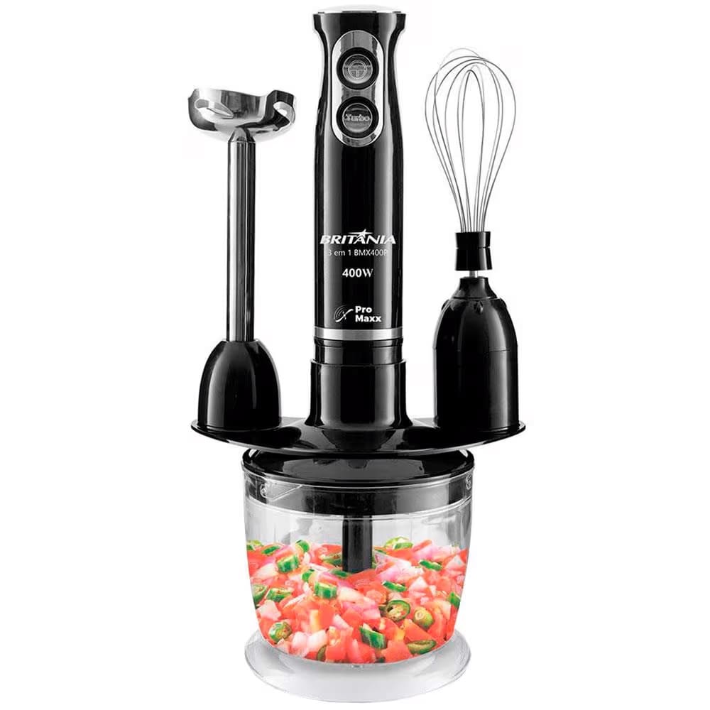 Mixer Britânia BMX400P 3 em 1 400W - Preto