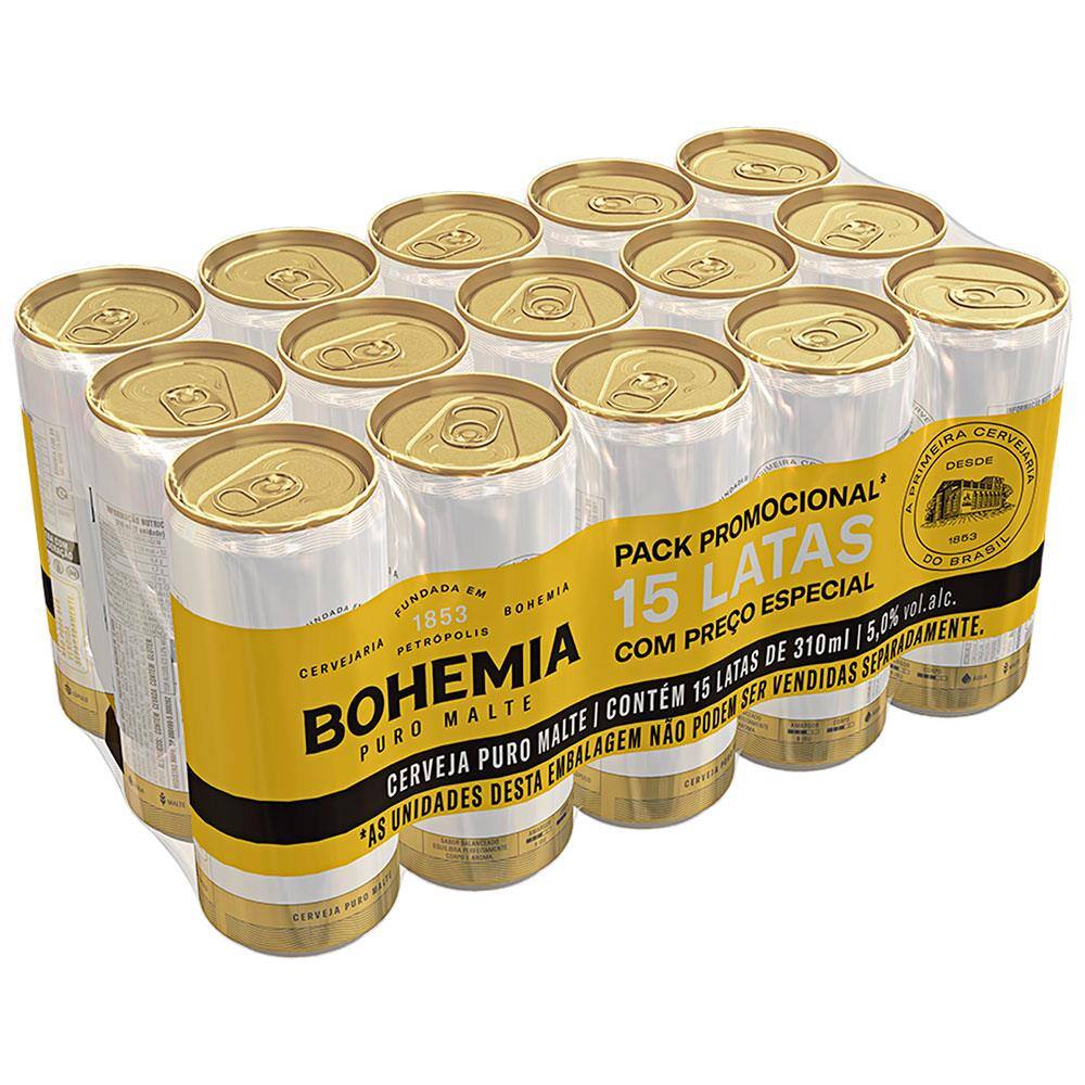 Cerveja Bohemia 310ml - 15 Unidades