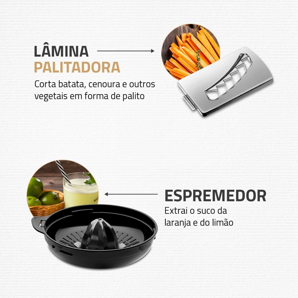 Multiprocessador de Alimentos Mondial Turbo Chef 9 em | Extra