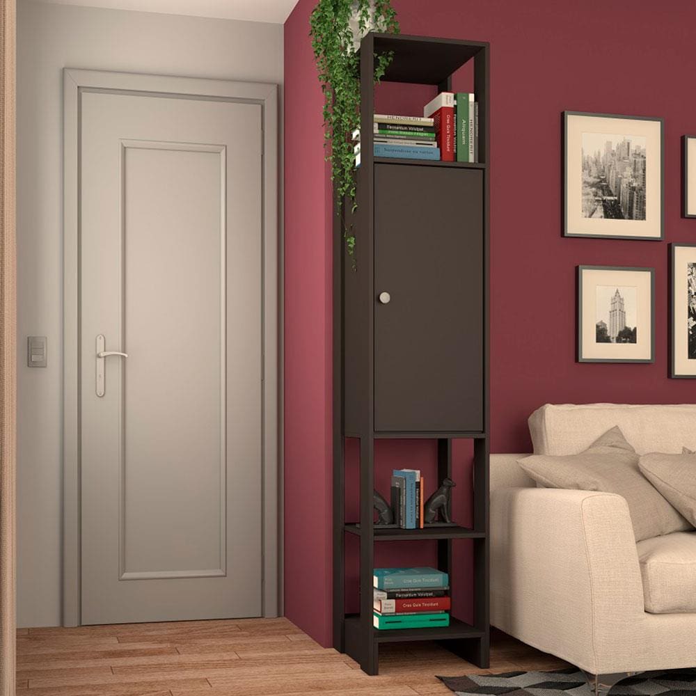 Armário Closet Nova Mobile Slim Yes com 1 Porta e 3 Prateleiras
