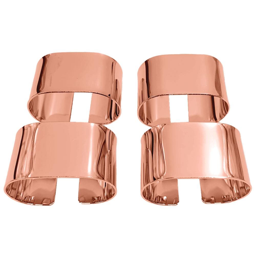 Conjunto de Argolas para Guardanapo Haus Concept Noma Rosa Gold – 4 Peças