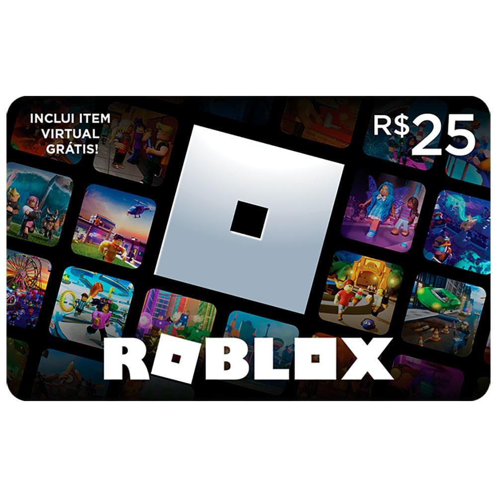 Cartão Presente Roblox - R$25 Reais Código Digital