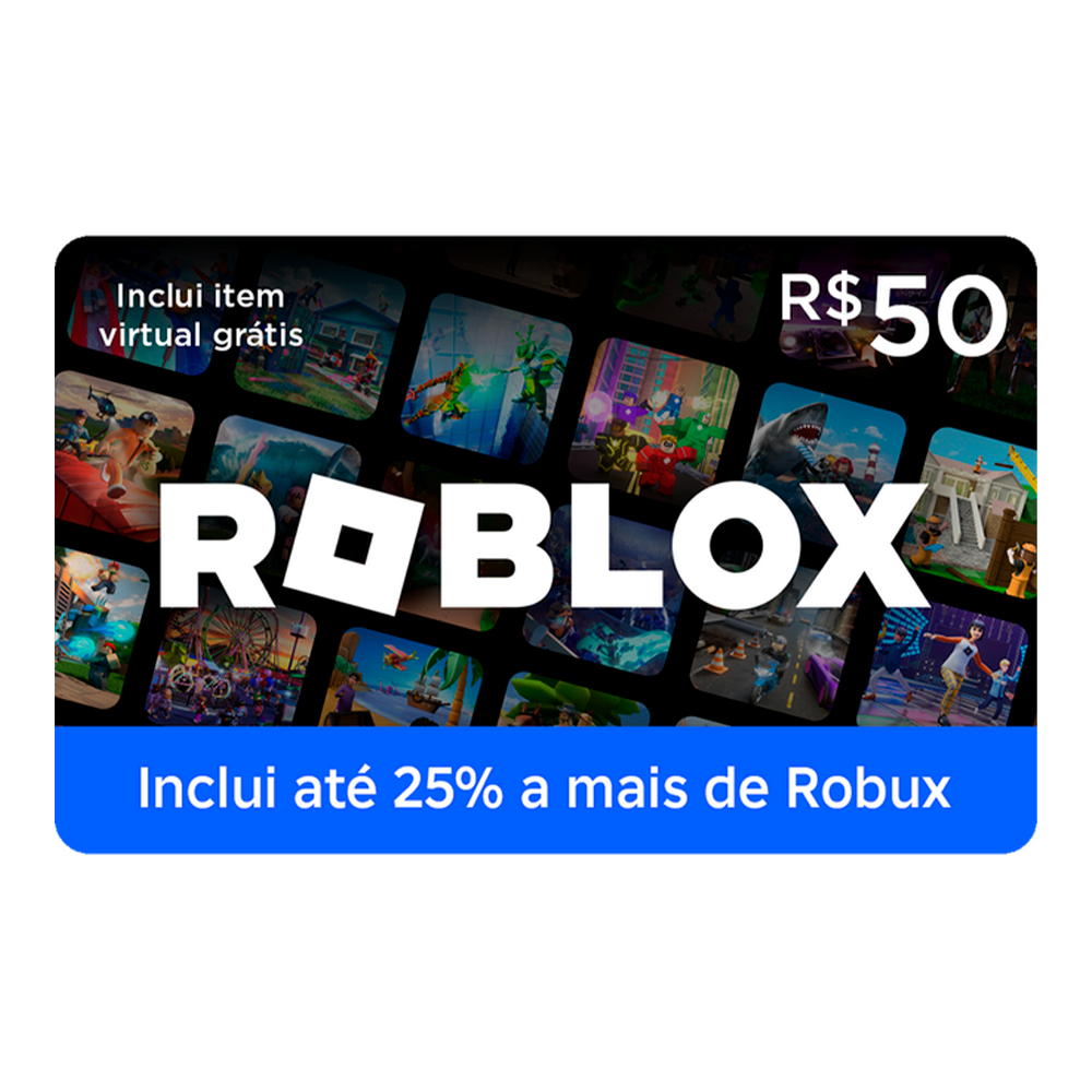 Cartão Presente Digital Roblox - R$50