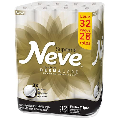 Papel Higiênico Neve Folha Tripla Neve Supreme Neutro - 32 Rolos é boa?