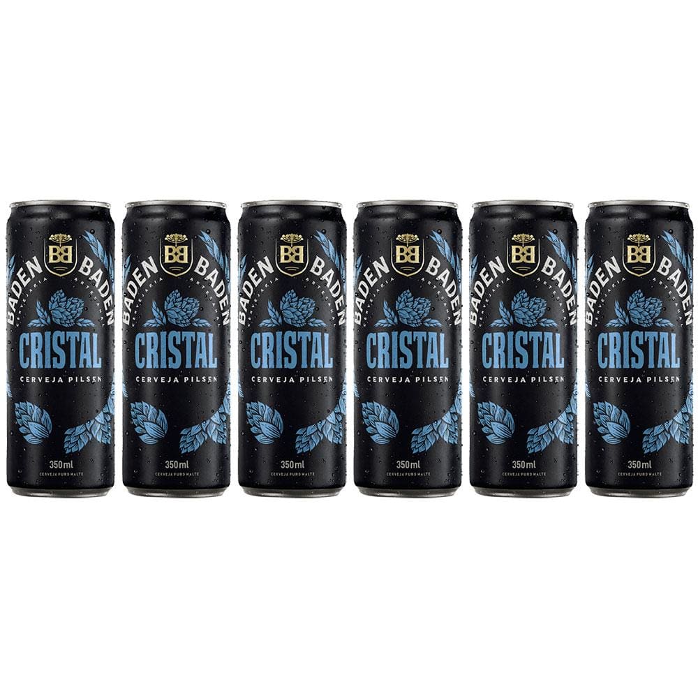 Cerveja Baden Baden Cristal Pilsen Lata 350ml - 6 Unidades