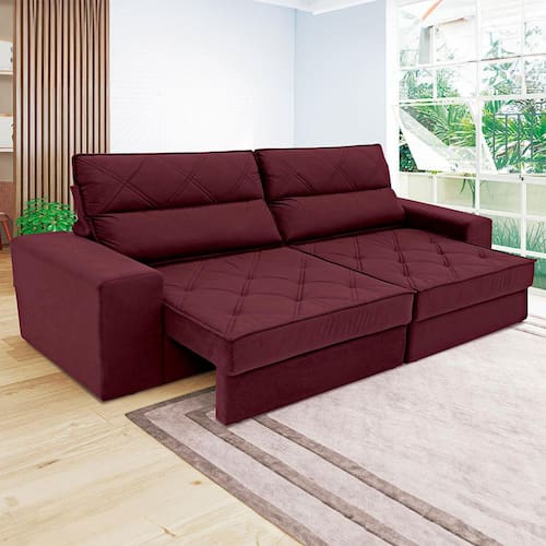 Sofá 4 Lugares Linoforte Fassatti Retrátil e Reclinável Revestido em Tecido Suede com 230cm de Largura é boa?
