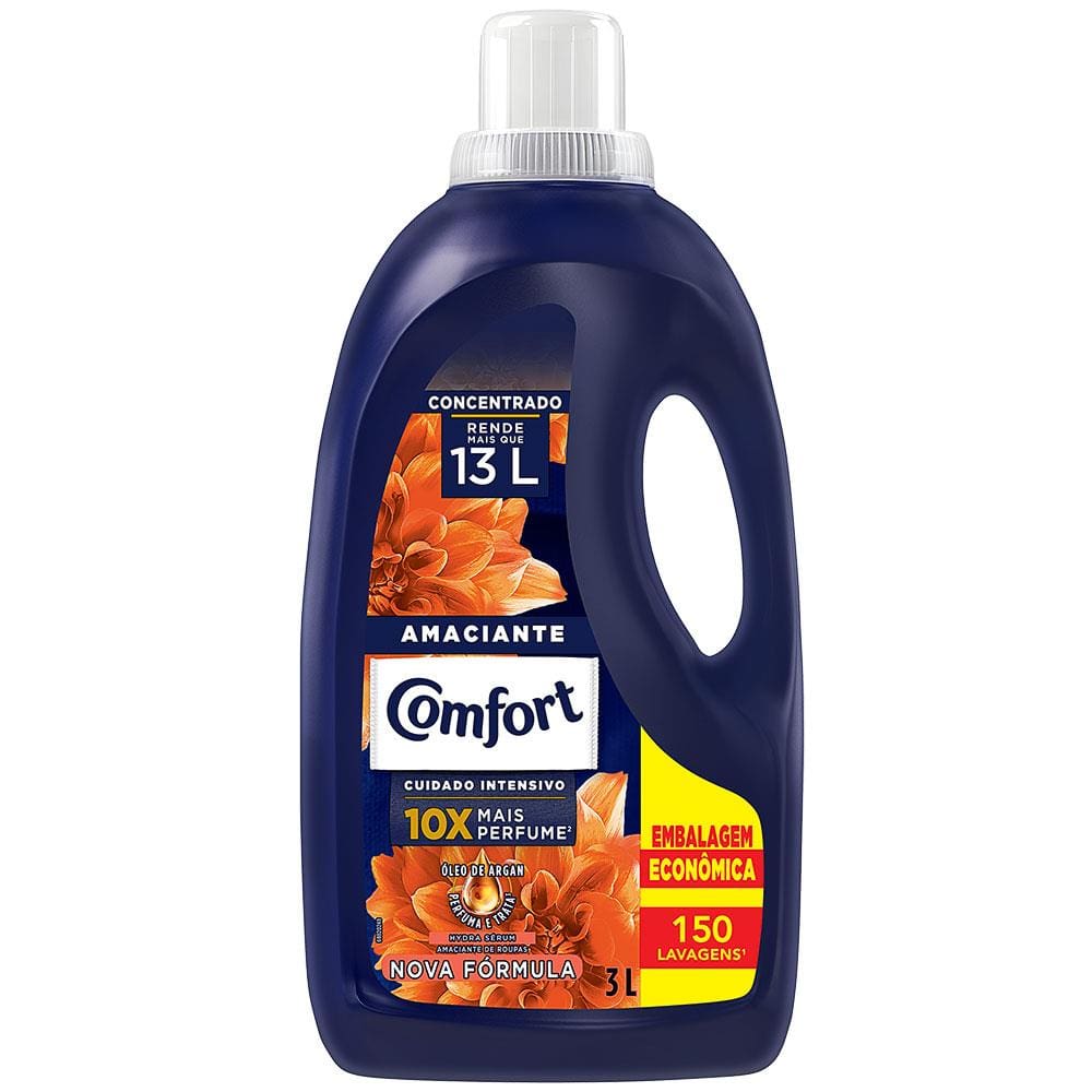 Amaciante Comfort Concentrado Hydra Sérum Cuidado Intensivo Óleo de Argan - 3L