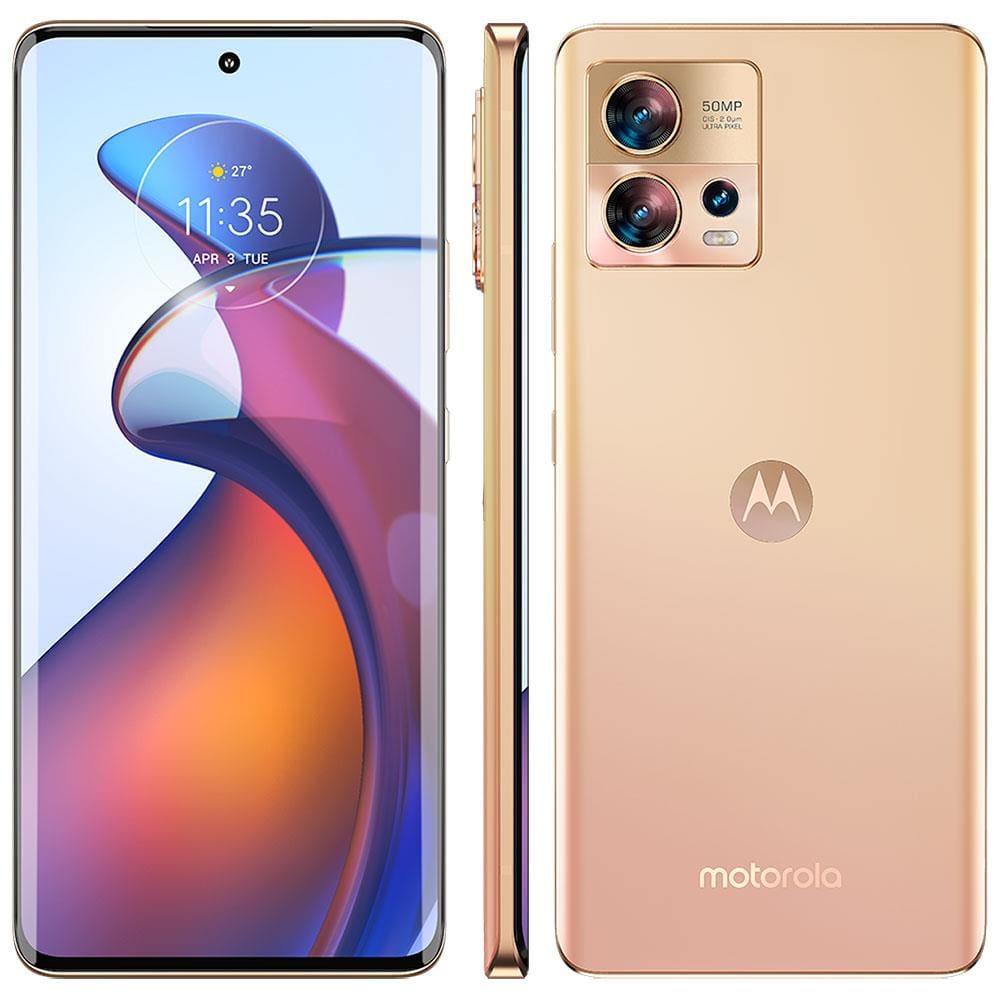 Smartphone Motorola Edge 30 Fusion 5G Dourado 256GB 8GB RAM Tela de 6.6" Câmera Traseira Tripla Android 12 Processador Snapdragon 888+ 5G