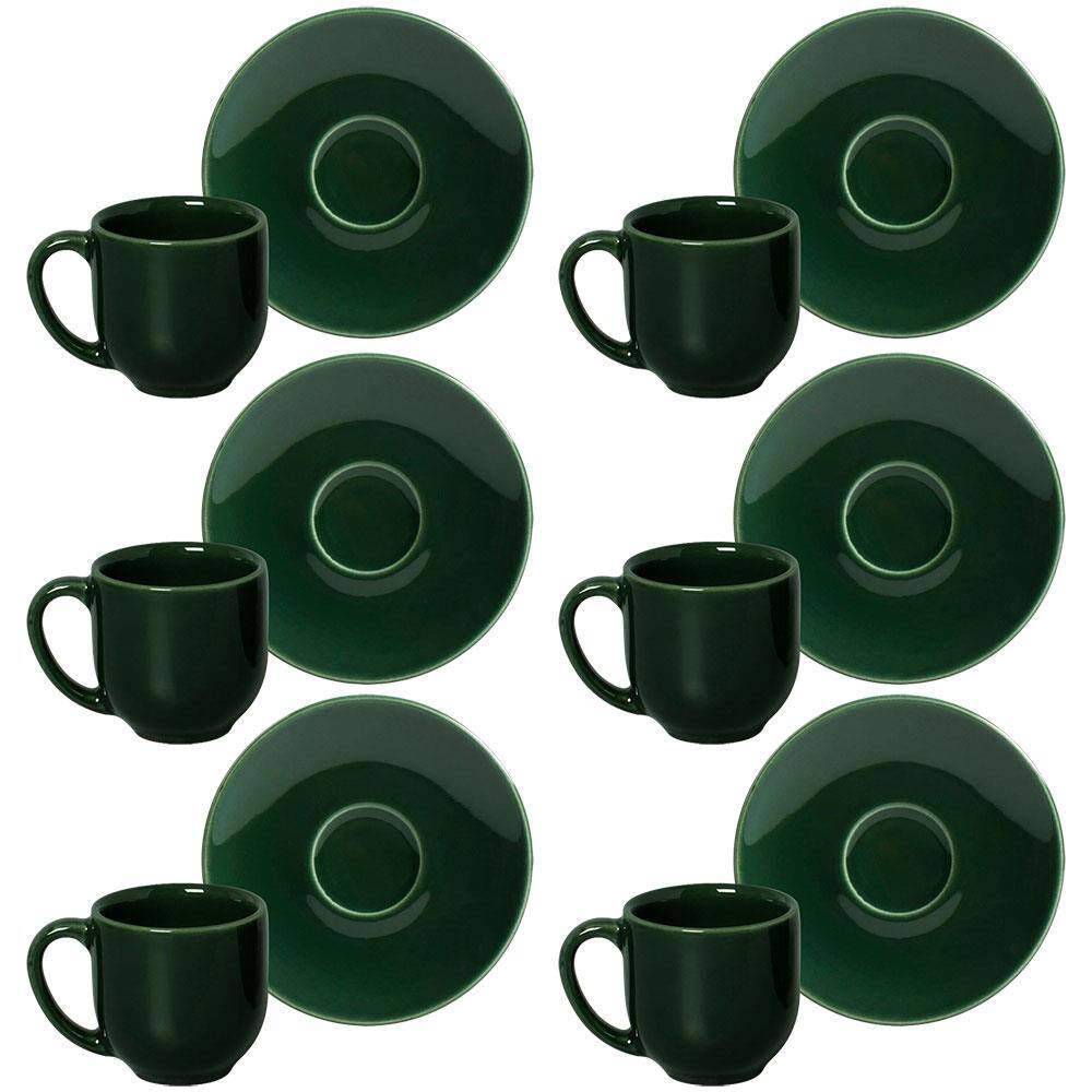 Conjunto com 6 Xícaras de Café e 6 Pires Coup Siciliana 112ml Porto Br