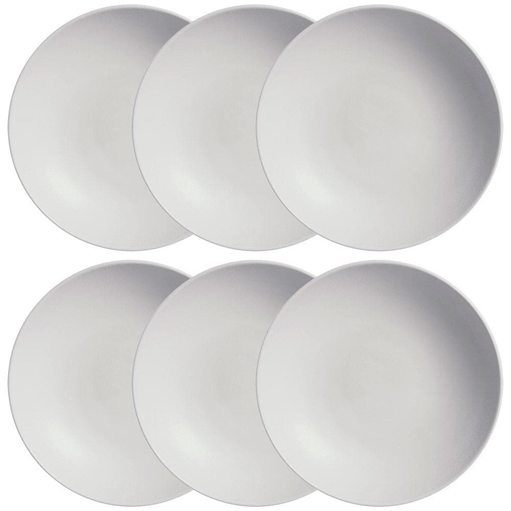 Conjunto com 6 Pratos Fundos Porto Brasil Coup Vit em Stoneware 20,3 cm – Cinza