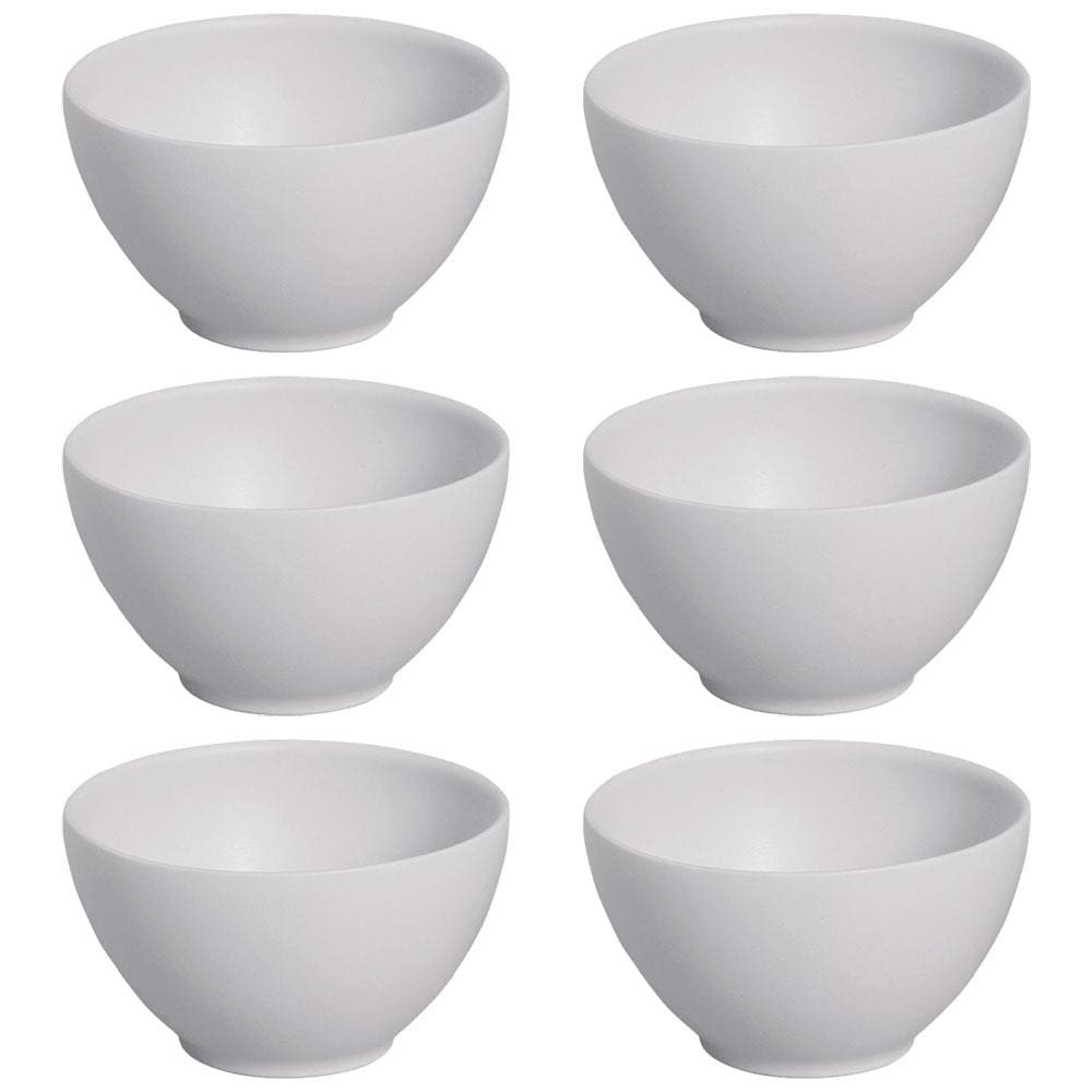 Conjunto de Bowls Porto Brasil Coup Vit em Stoneware Cinza 540ml - 6 Peças