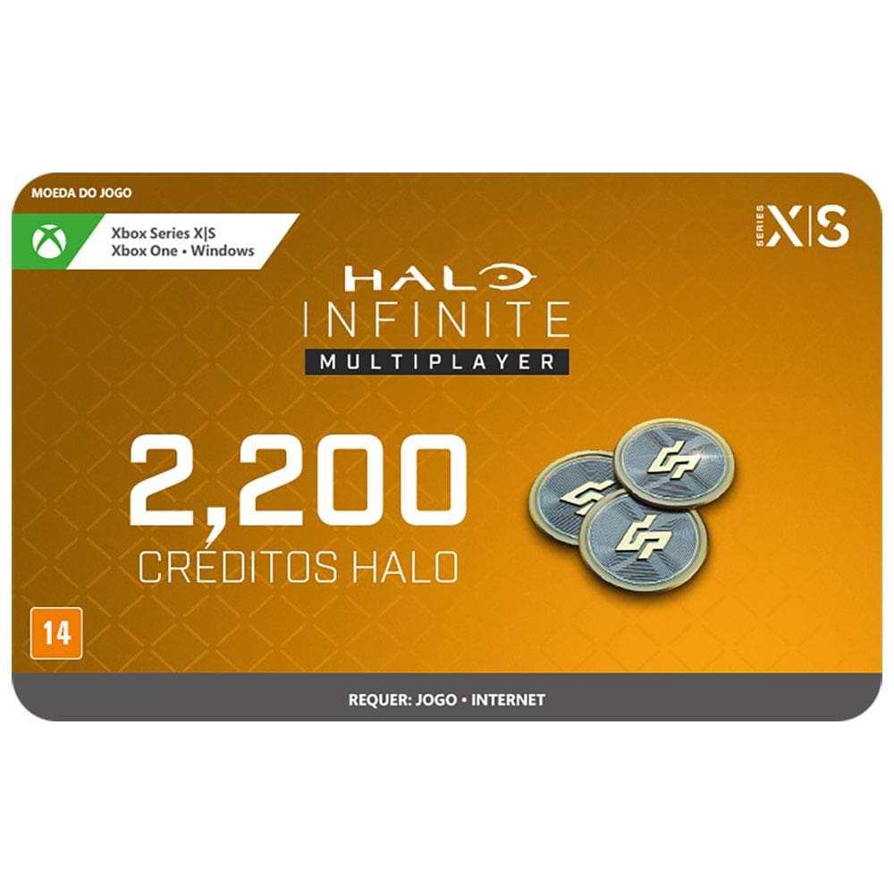 Gift Card Digital Halo Infinite: 2000 Halo Credits +200 Bônus