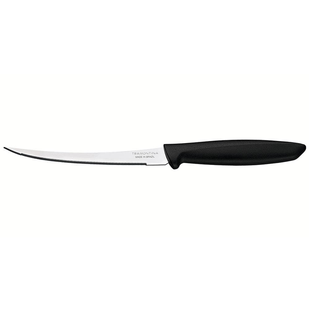 Faca 5” para Tomate Tramontina Plenus em Aço Inox - Preto
