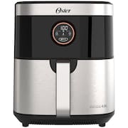 Fritadeira Elétrica Sem Óleo Air Fryer 2 em 1 Oster OFRT660 4,8L com Função Desidratar – Black Inox