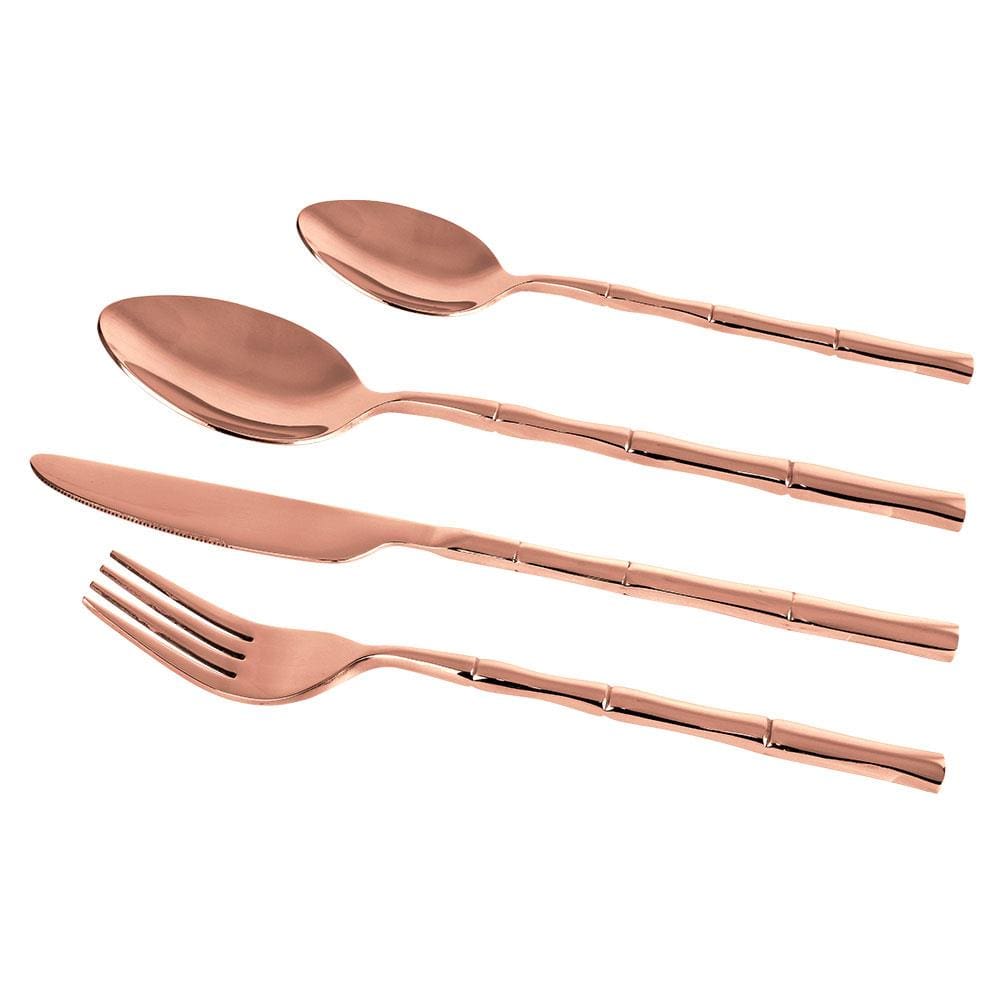 Faqueiro 24 Peças Fracalanza Steel Wood em Aço Inox - Cobre