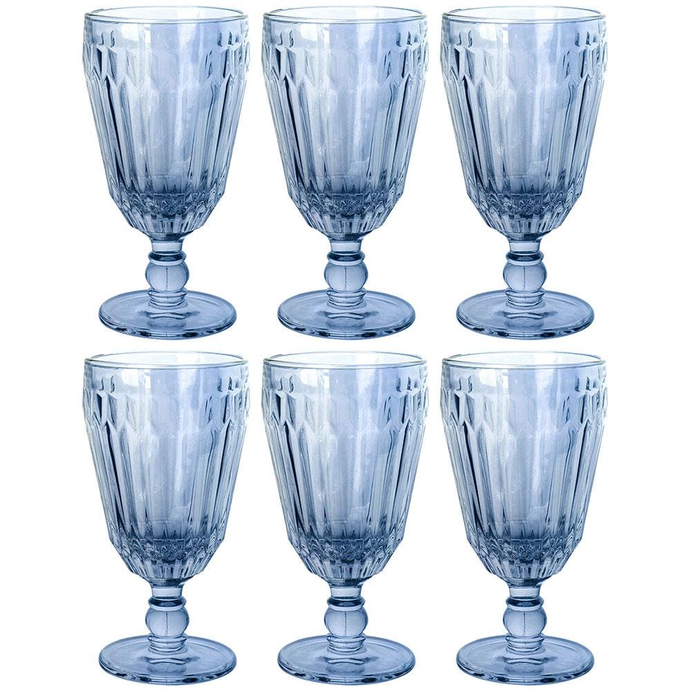 Conjunto de Taças L'Hermitage Bretagne Azul 330 ml - 6 Peças
