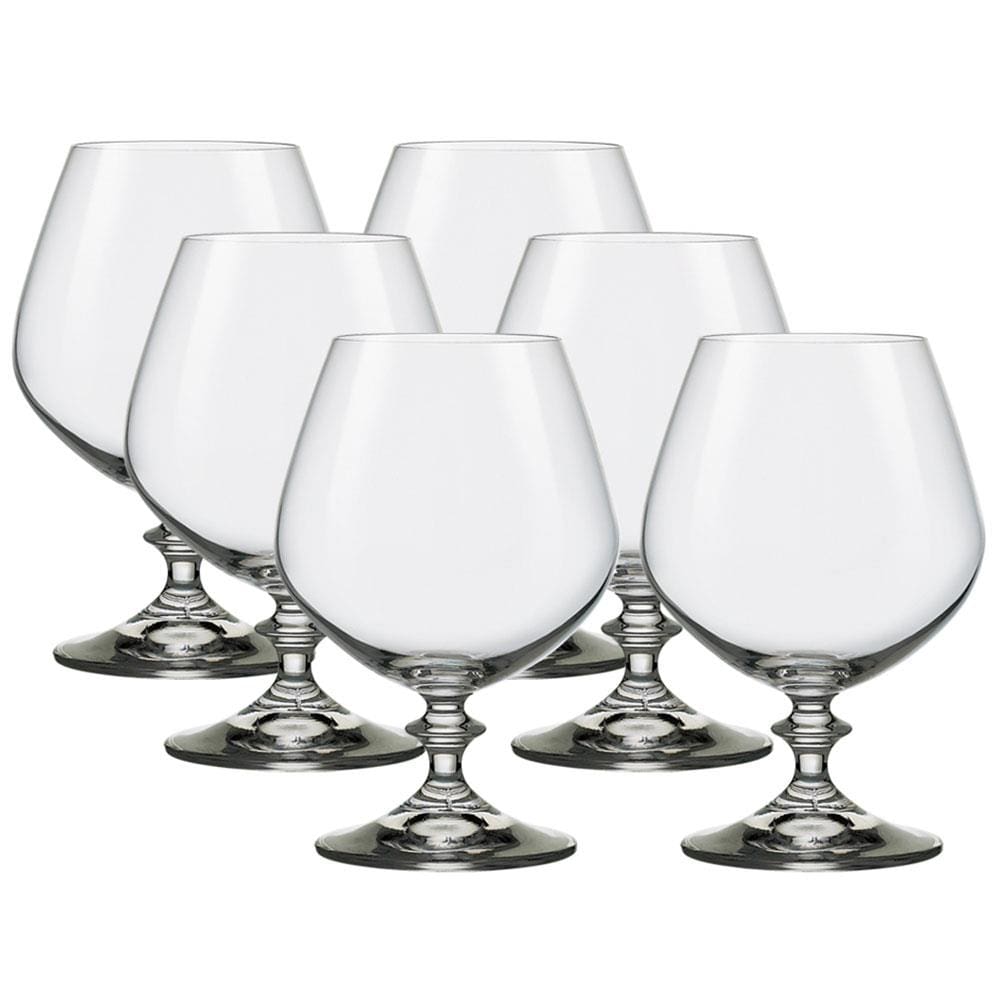 Conjunto de Taças para Conhaque Bohemia Angela 400 ml em Cristal Ecológico - 6 Peças