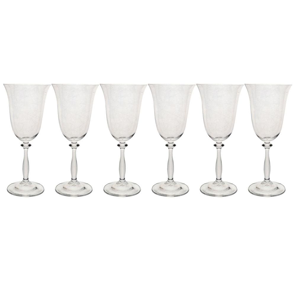 Conjunto de Taças para Água Bohemia Angela 350 ml em Cristal Ecológico - 6 Peças