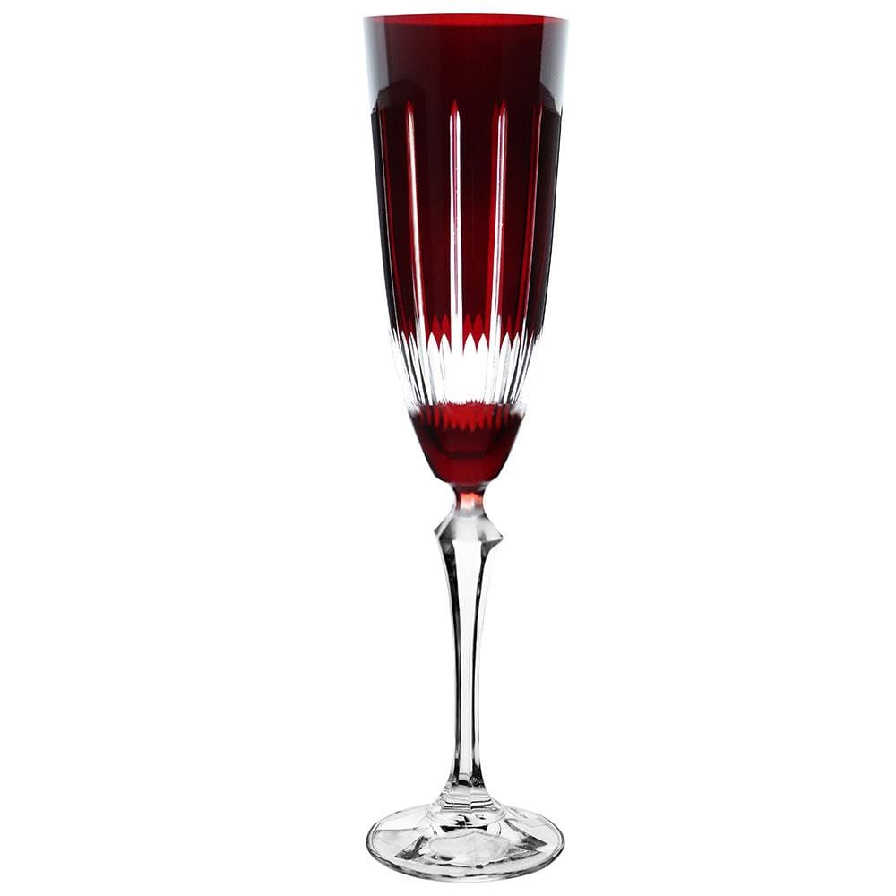 Taça para Champanhe Bohemia Elizabeth Vermelha - 190ml